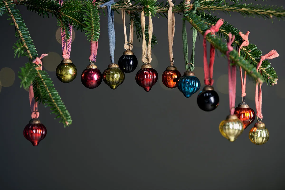 Dew Drop Baubles - Mixed Antique (Set of 12) - STORE ONLY