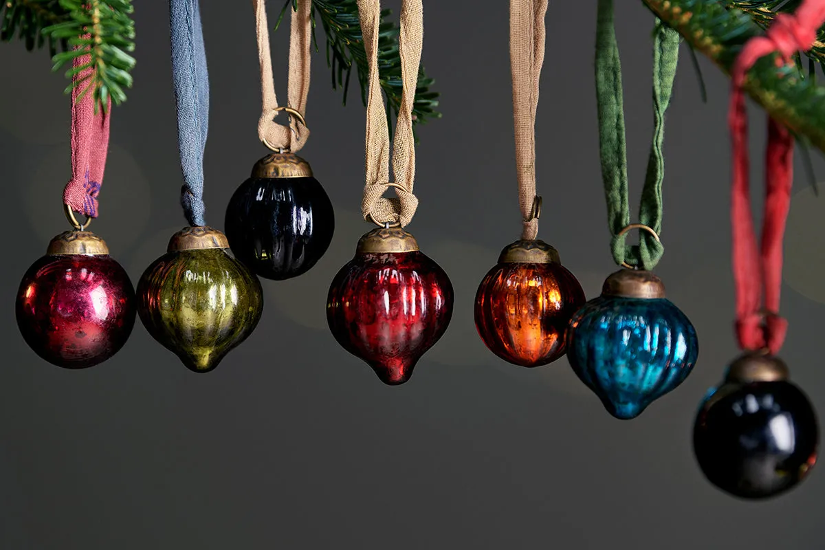 Dew Drop Baubles - Mixed Antique (Set of 12) - STORE ONLY