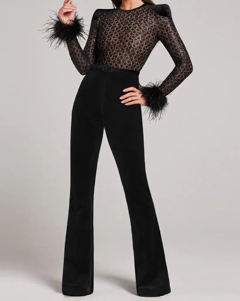 EKATERINA Lace Bandage Jumpsuit