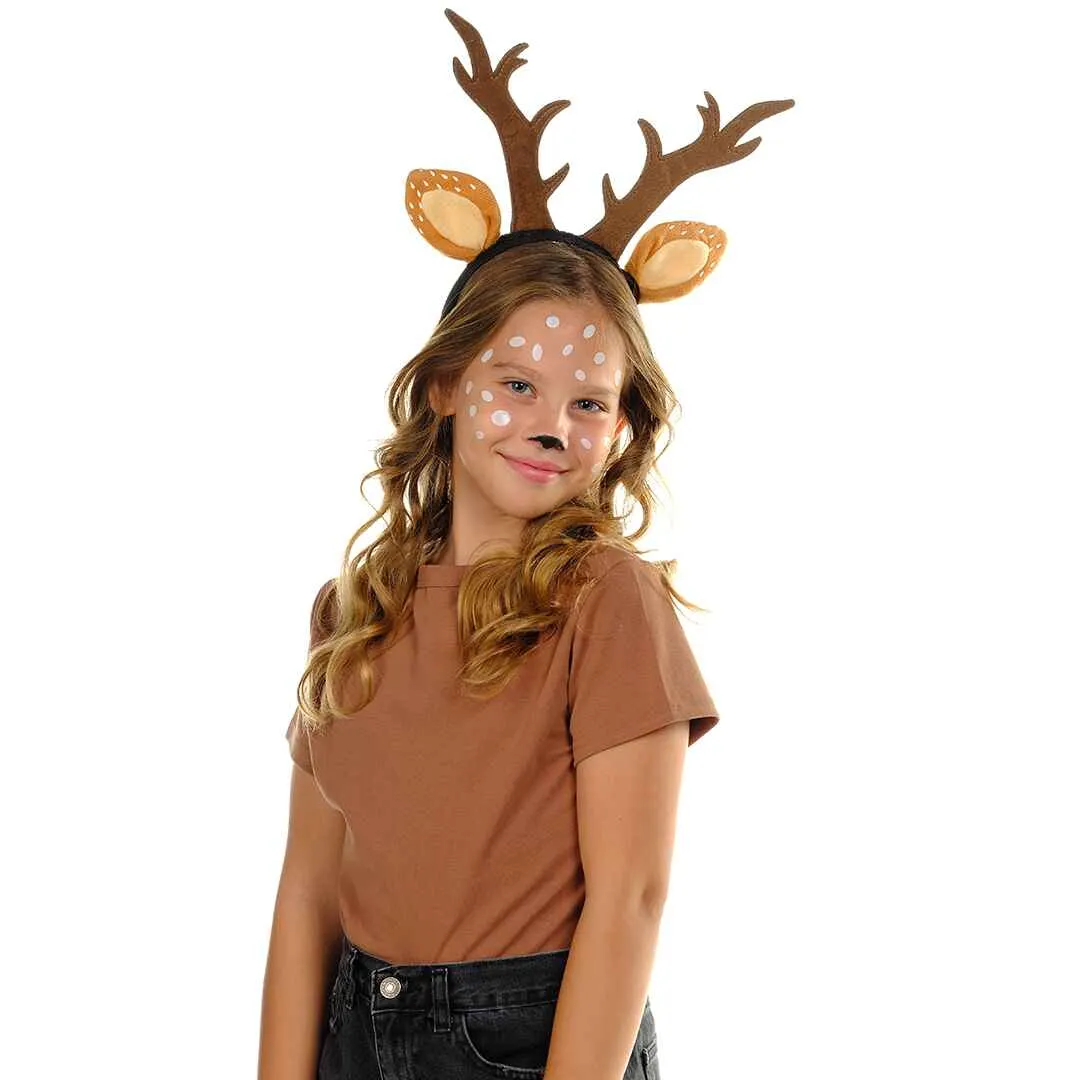 Elegant Reindeer Antlers Headband with Tattoo for Women - FUNCREDIBLE