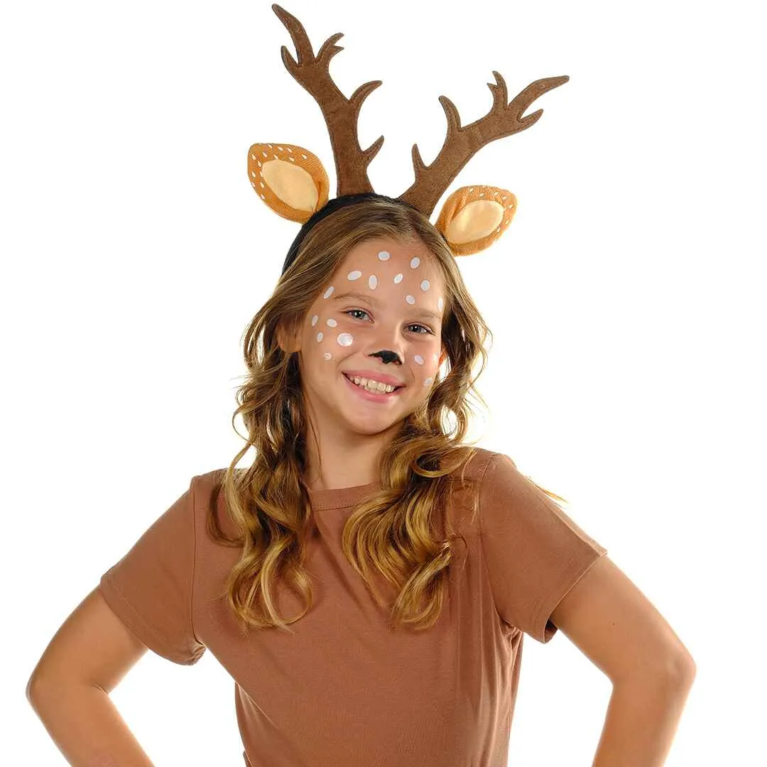 Elegant Reindeer Antlers Headband with Tattoo for Women - FUNCREDIBLE