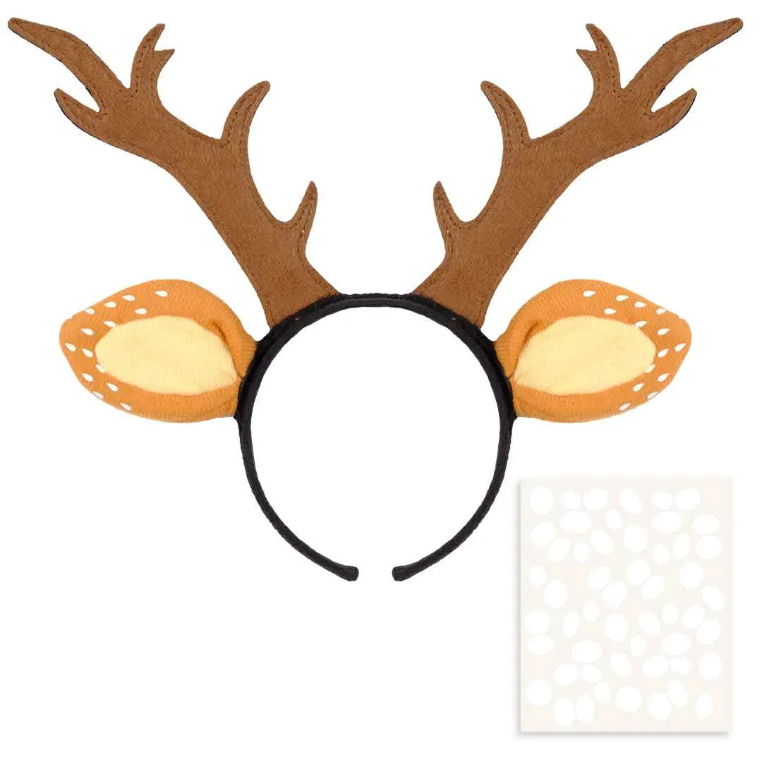 Elegant Reindeer Antlers Headband with Tattoo for Women - FUNCREDIBLE