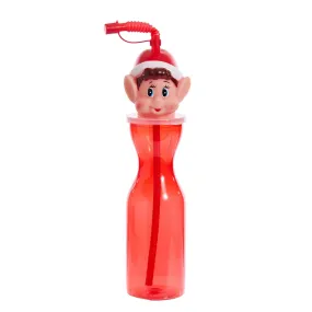 Elves Behaving Badly Elf Drink Bottle with Straw