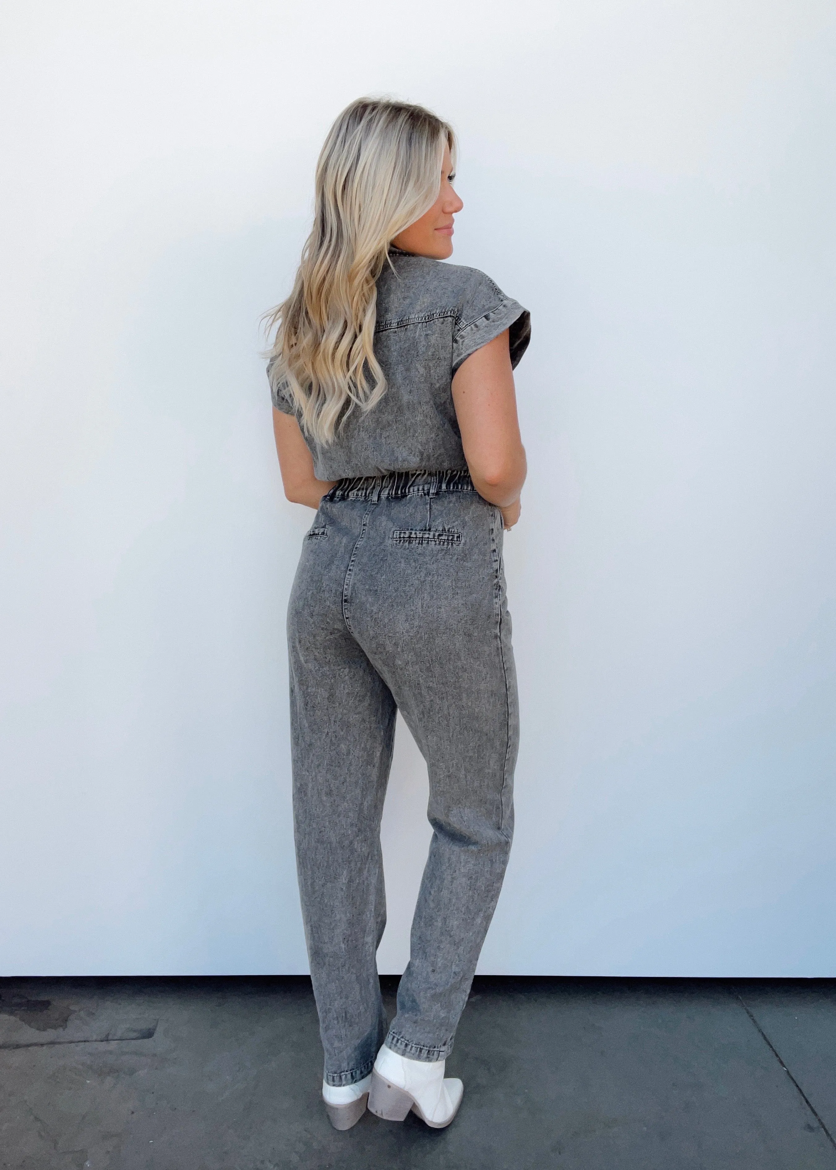 Empire Denim Jumpsuit