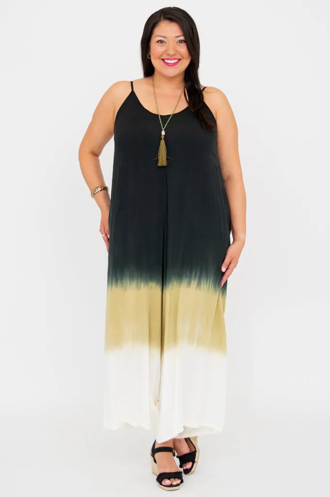 Ender Jumpsuit, Black Dip-Dye