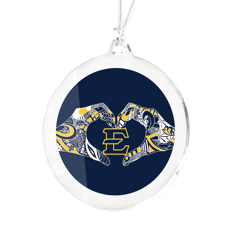 ETSU Bucs - Kelsey Montague E Ornament & Bag Tag