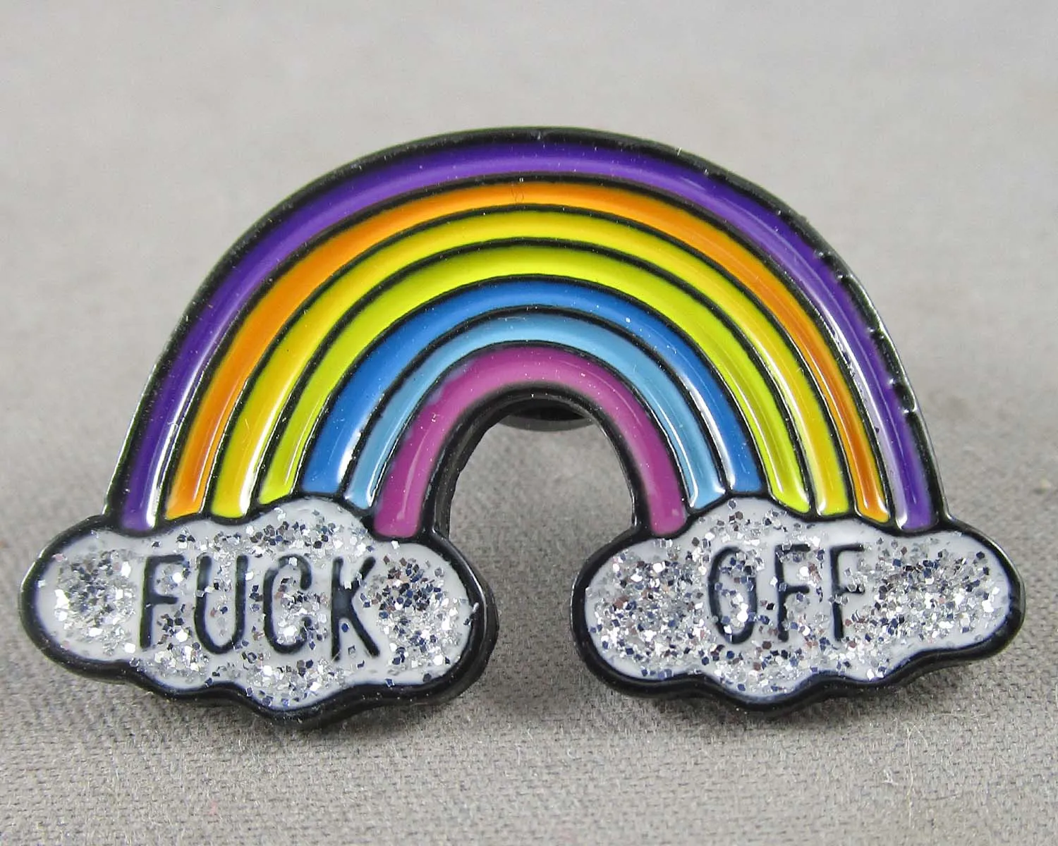 F*ck Off Rainbow Enamel Pin 1pc (BIN 4)