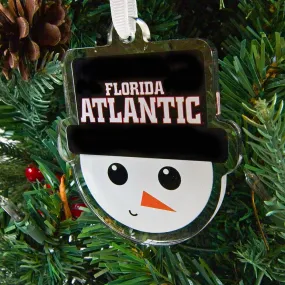 Florida Atlantic Owls  - Snowman Face Ornament