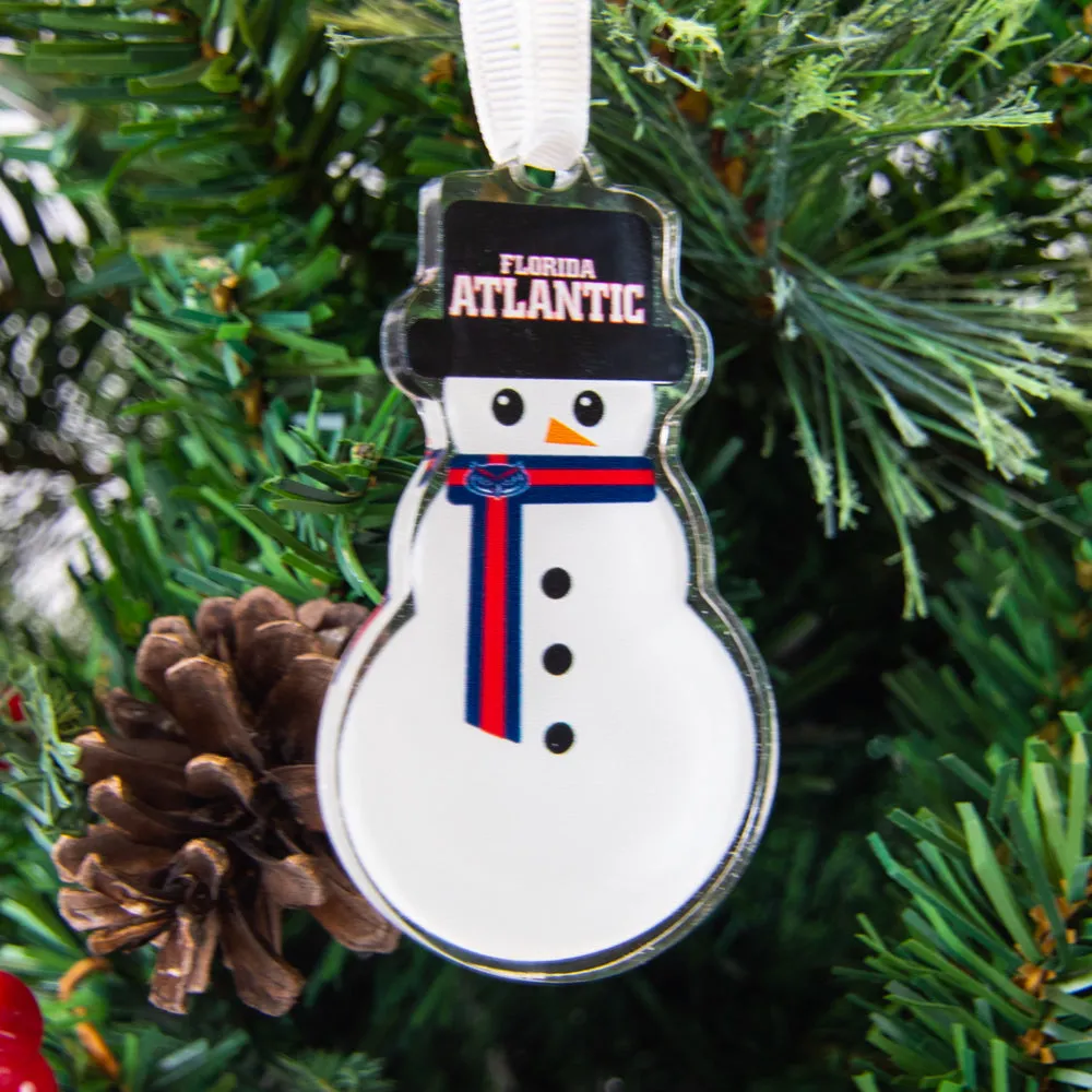 Florida Atlantic Owls  - Snowman Ornament