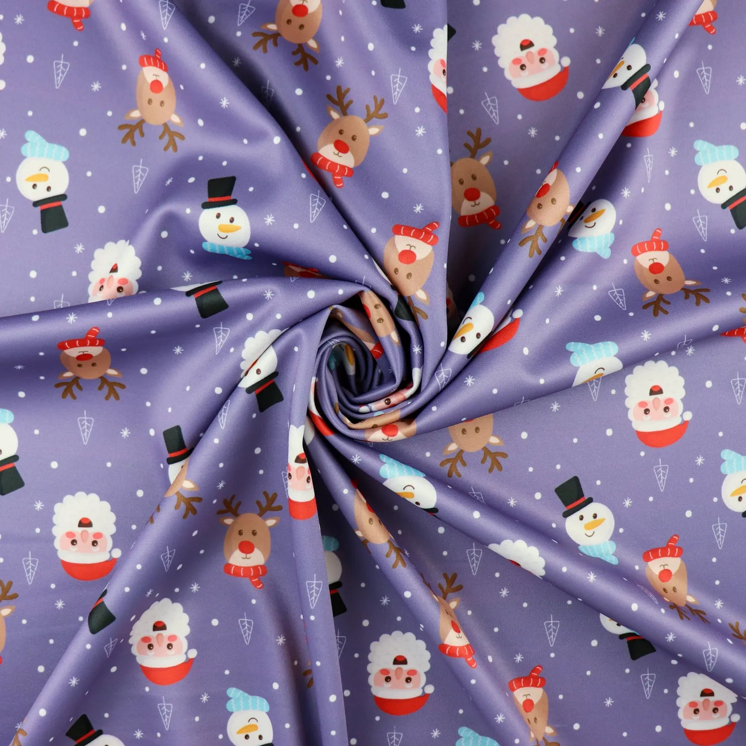 FS1225 Festive Faces Scuba Fabric