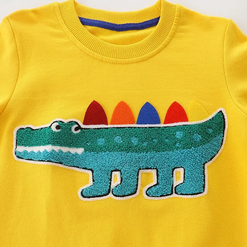 Full Sleeve crocodile Printed Boys Sweatshirt