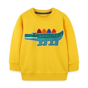 Full Sleeve crocodile Printed Boys Sweatshirt