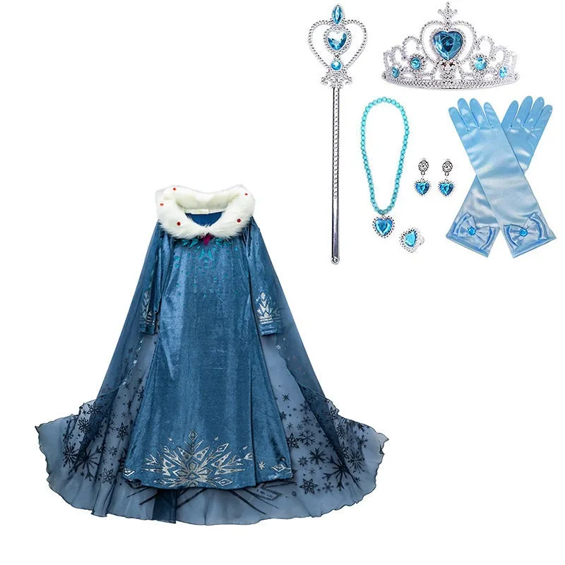 Girls Elsa Frozen Inspired Dress Outfit