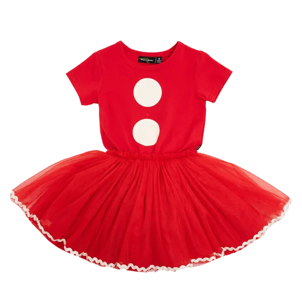 Girls - Santa baby circus dress - red