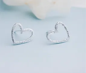 Glitter Heart Earrings