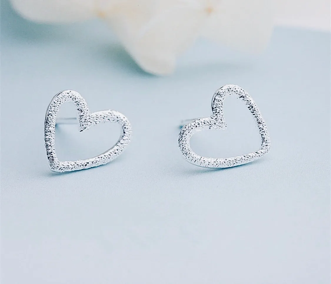 Glitter Heart Earrings