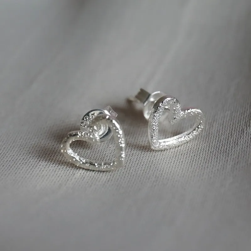 Glitter Heart Earrings