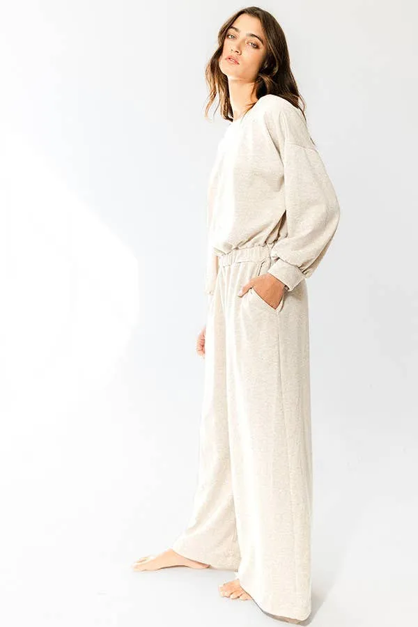 Greer Cut Out Back Knit Jumpsuit