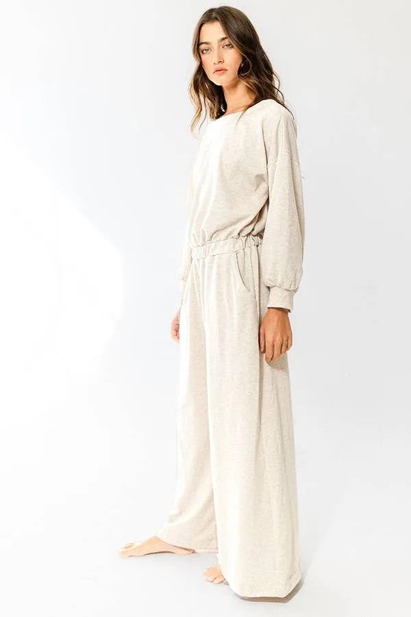 Greer Cut Out Back Knit Jumpsuit