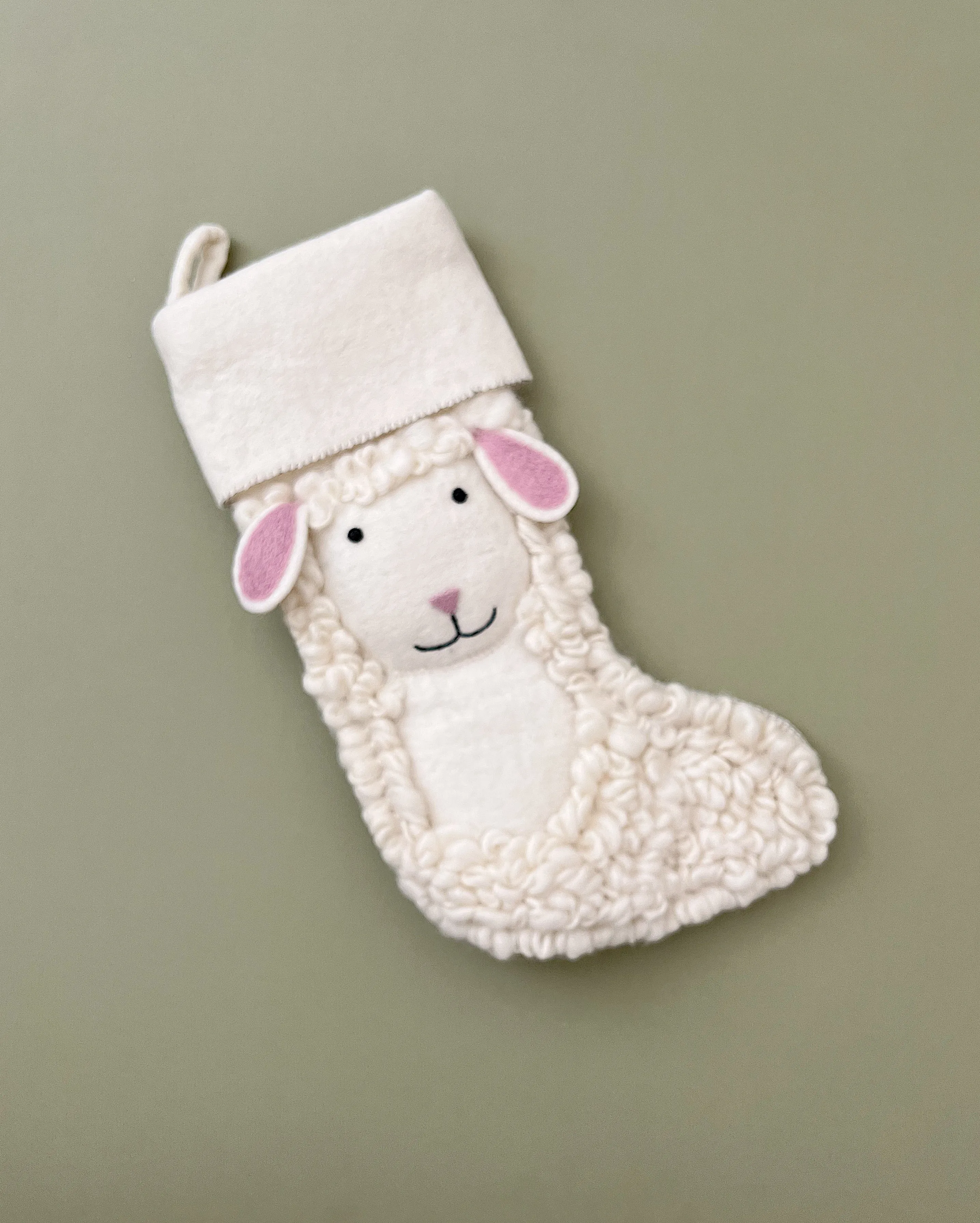 Handmade Sheep Christmas Stocking