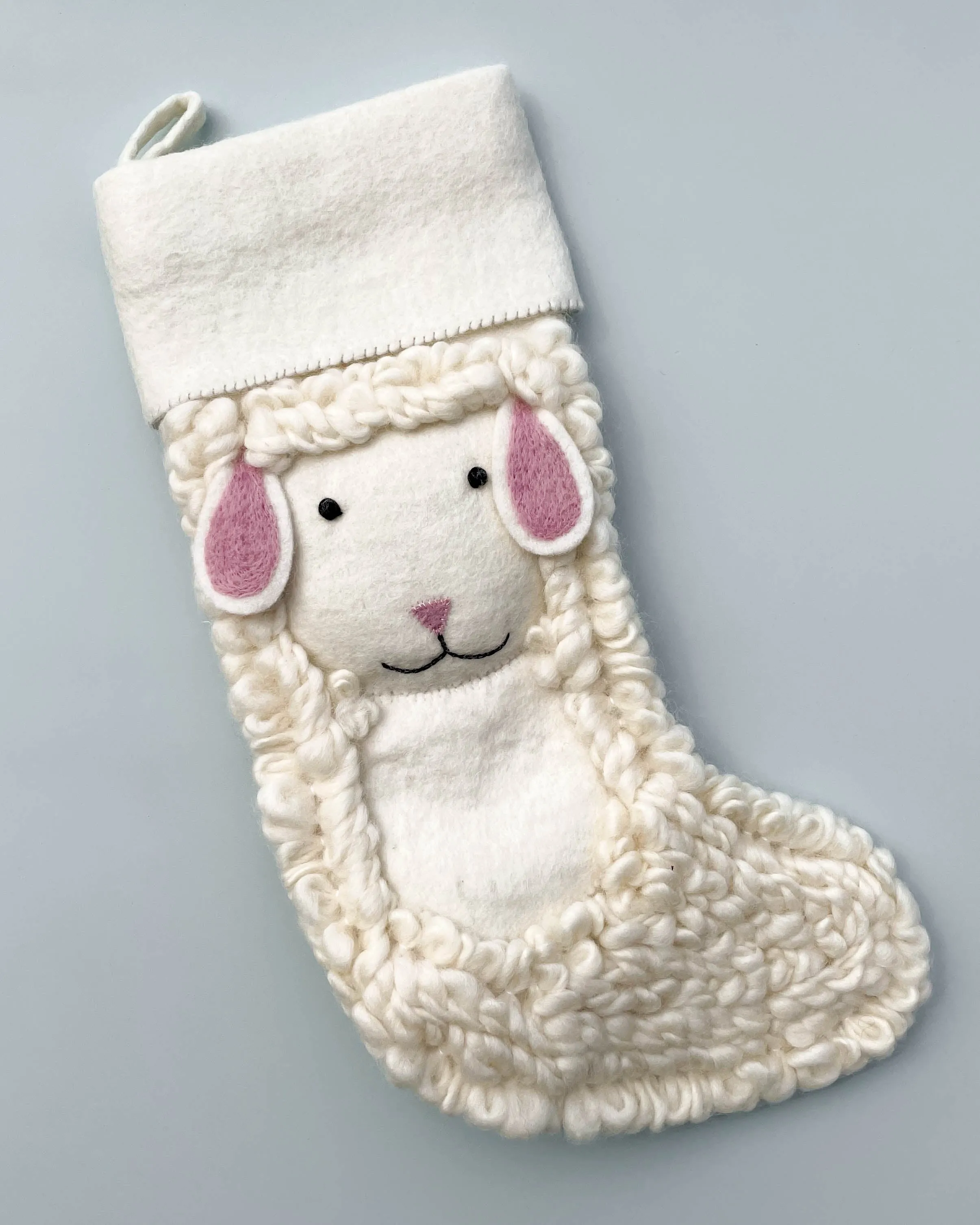 Handmade Sheep Christmas Stocking