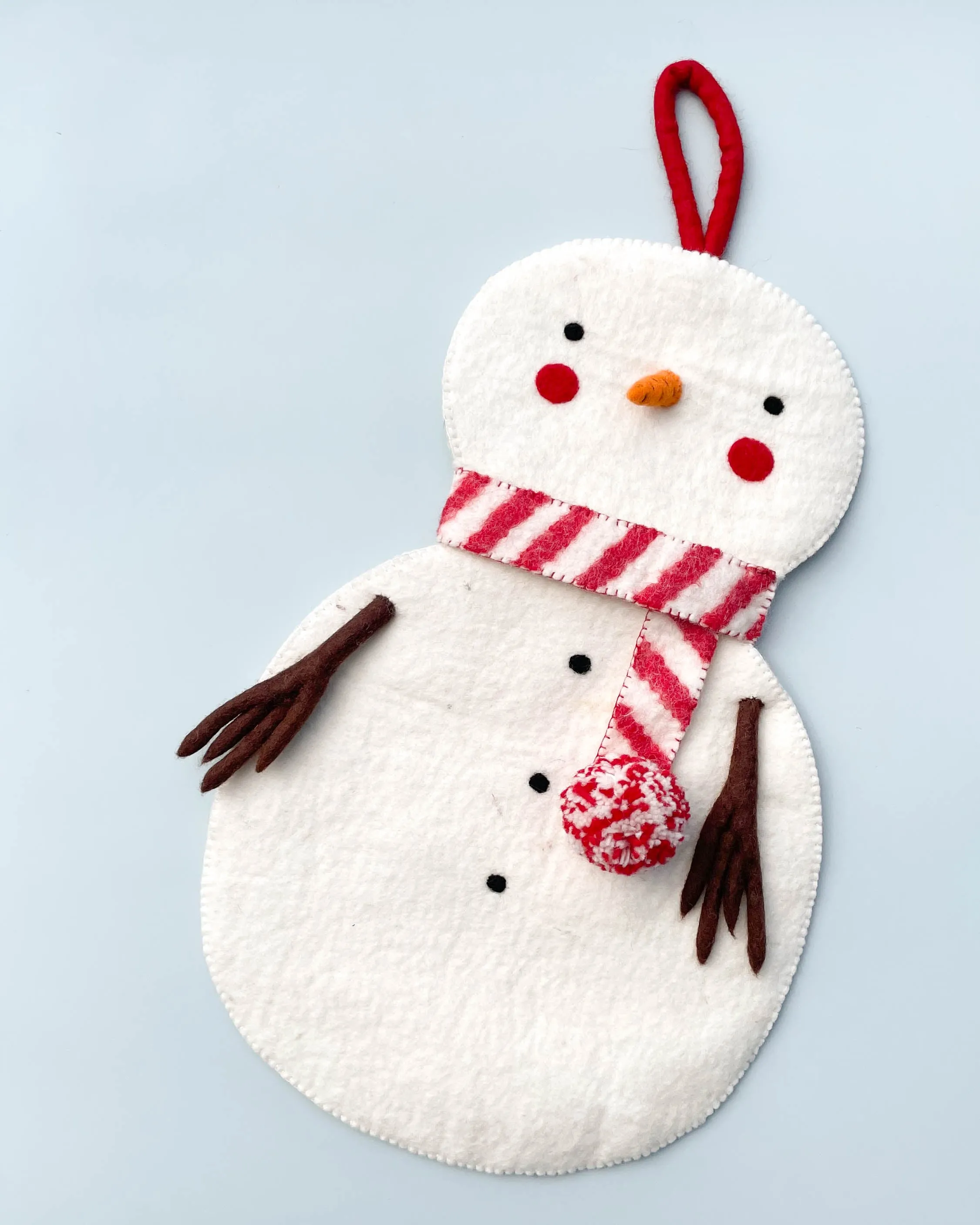 Handmade Snowman Christmas Stocking