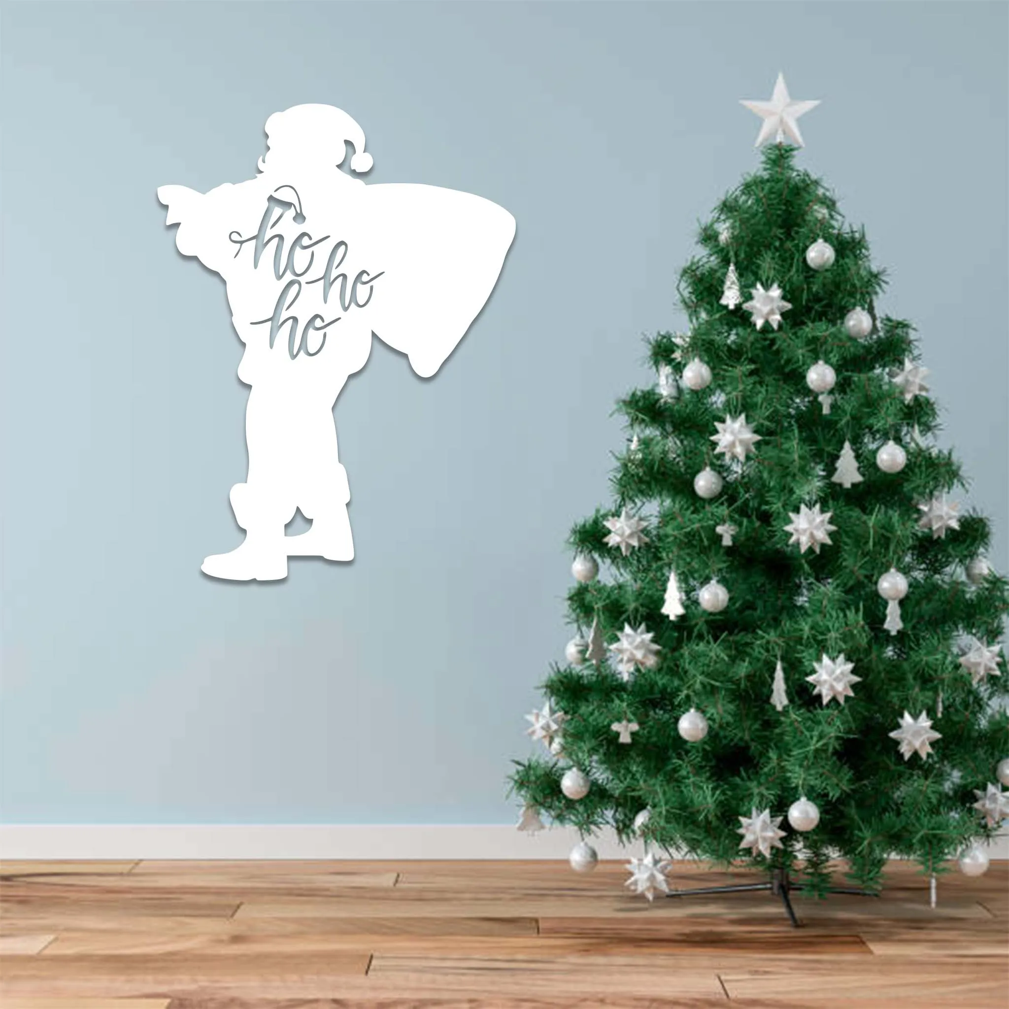 Ho Ho Ho Santa Claus - Metal Wall Art