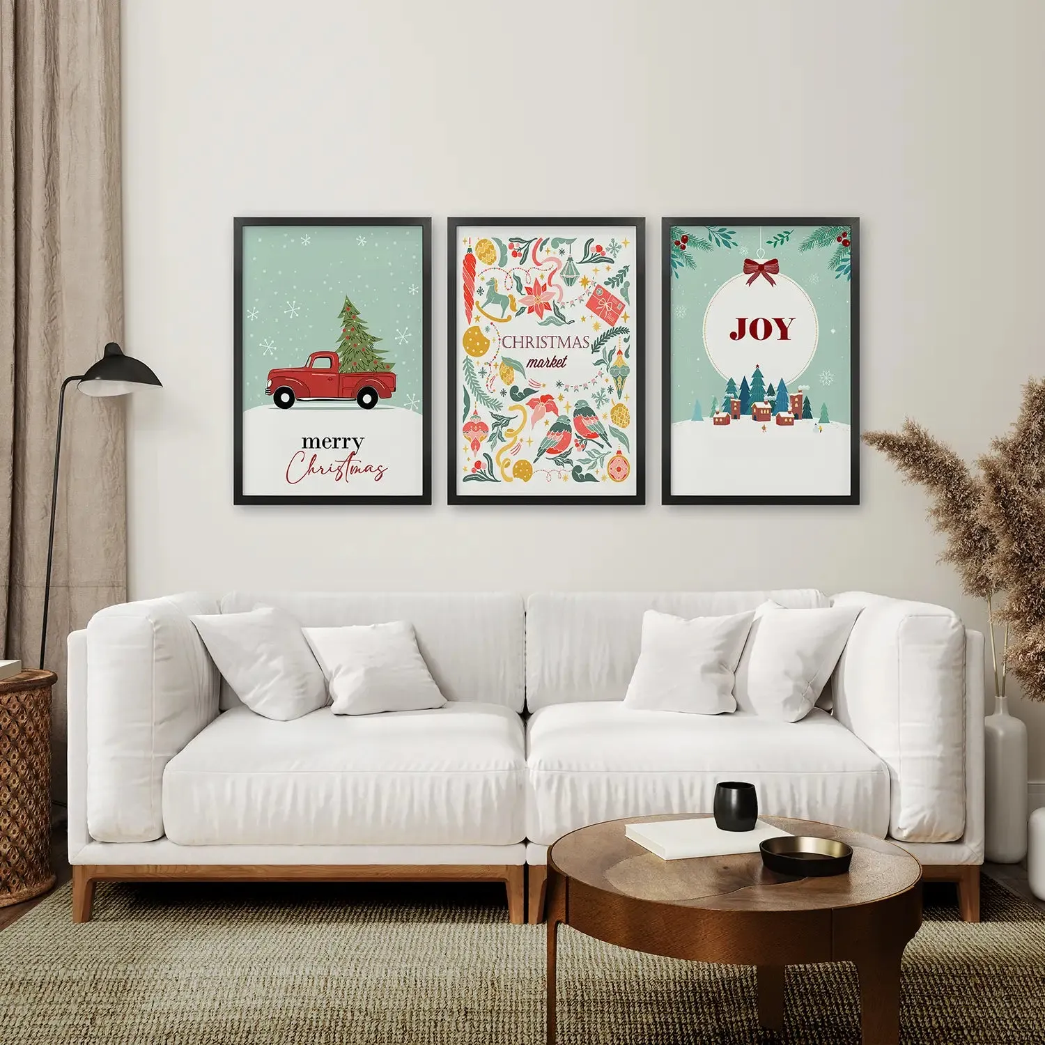 Holiday Nursery Christmas Set of 3 Wall Prints