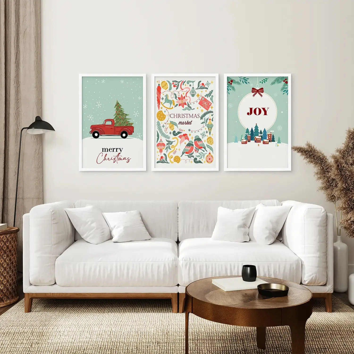 Holiday Nursery Christmas Set of 3 Wall Prints