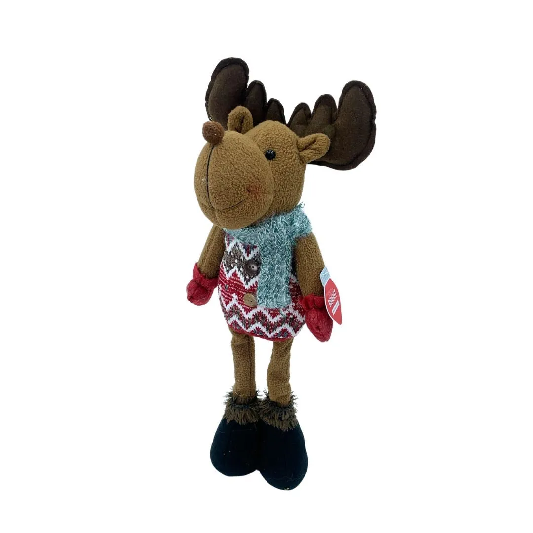 Holiday Plush Figures, Reindeer and Santa- Box of 6 Figures