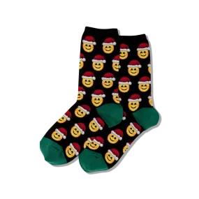 HOTSOX Women's Santa Smile Emoji Socks