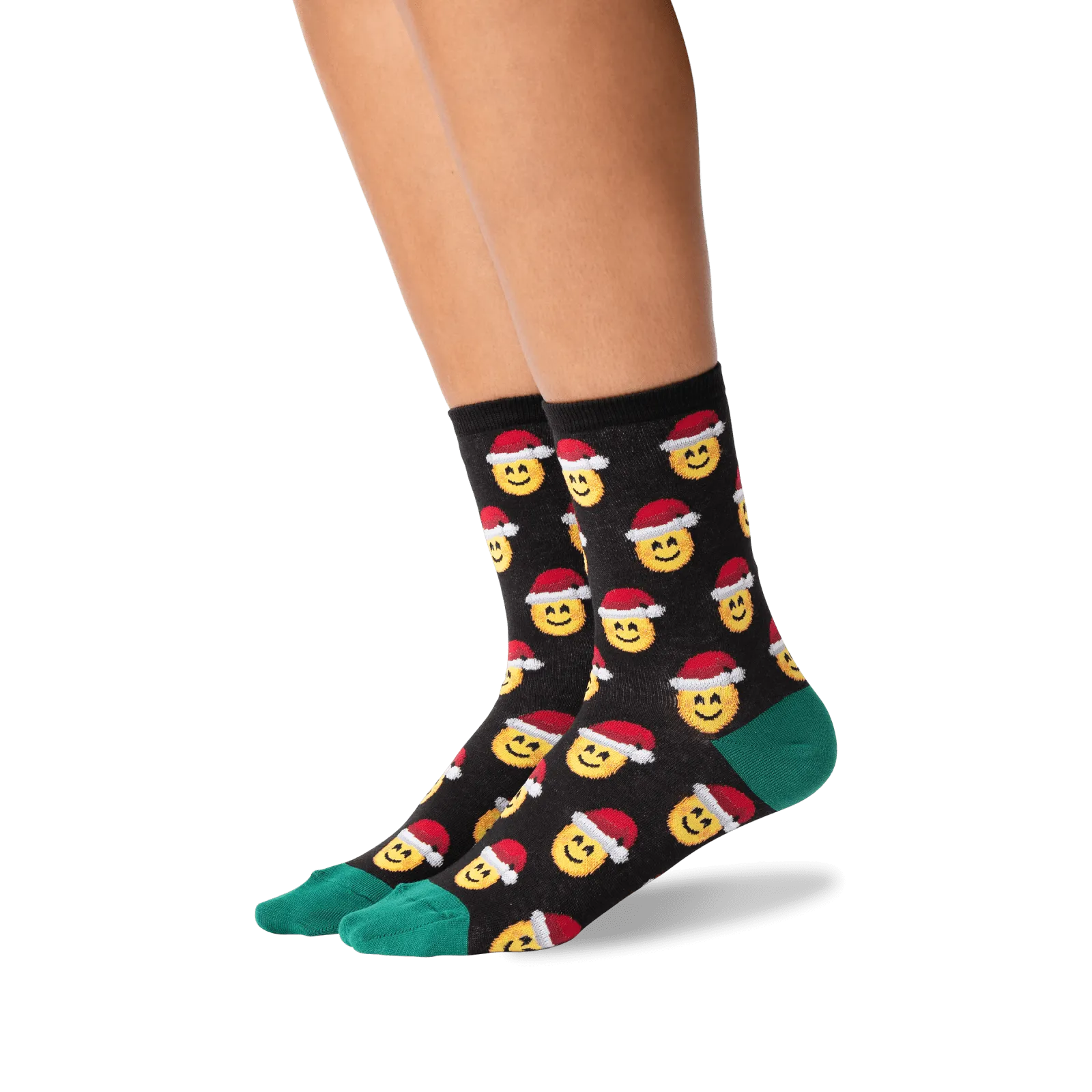 HOTSOX Women's Santa Smile Emoji Socks