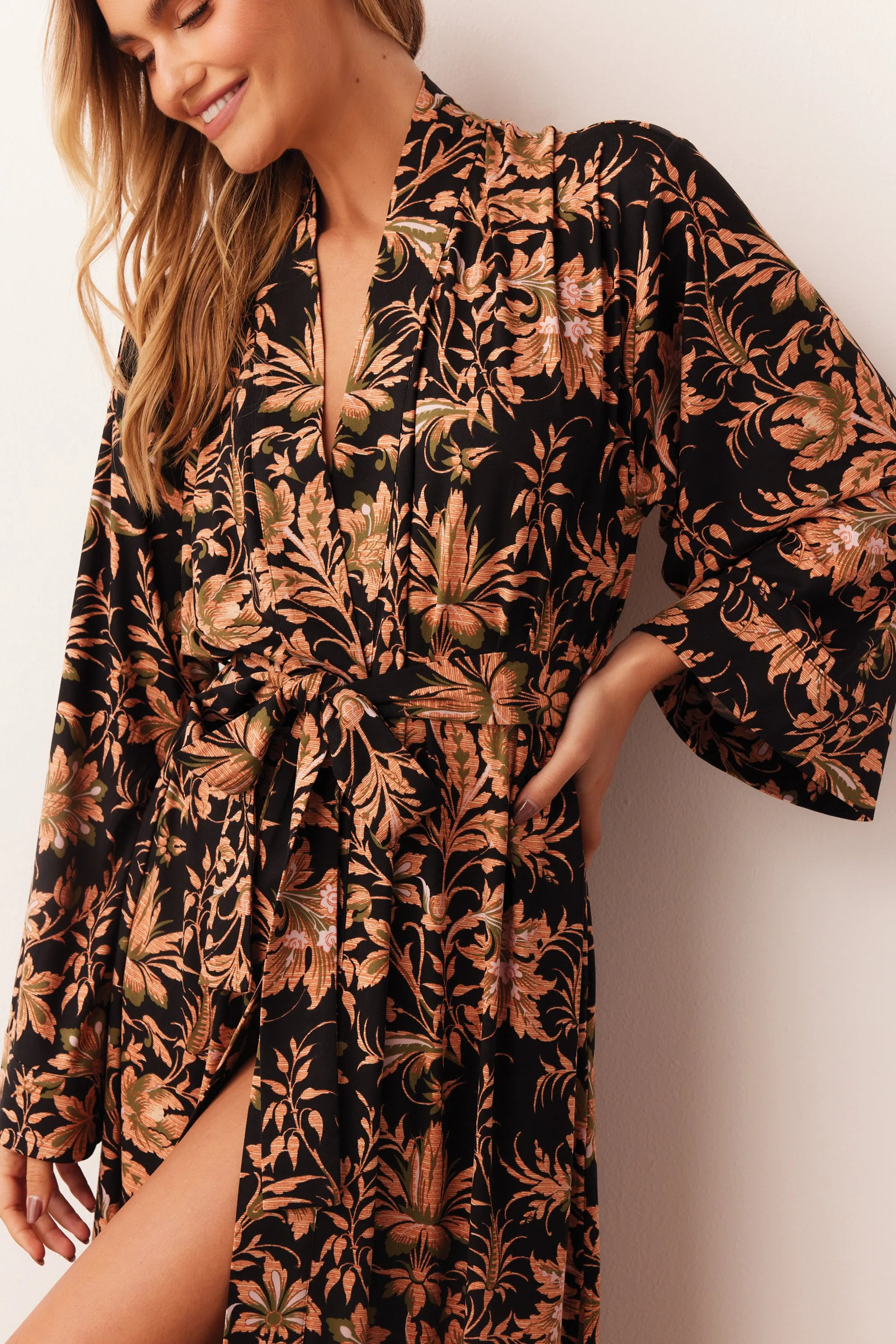 Kaia Kimono Robe | Damask