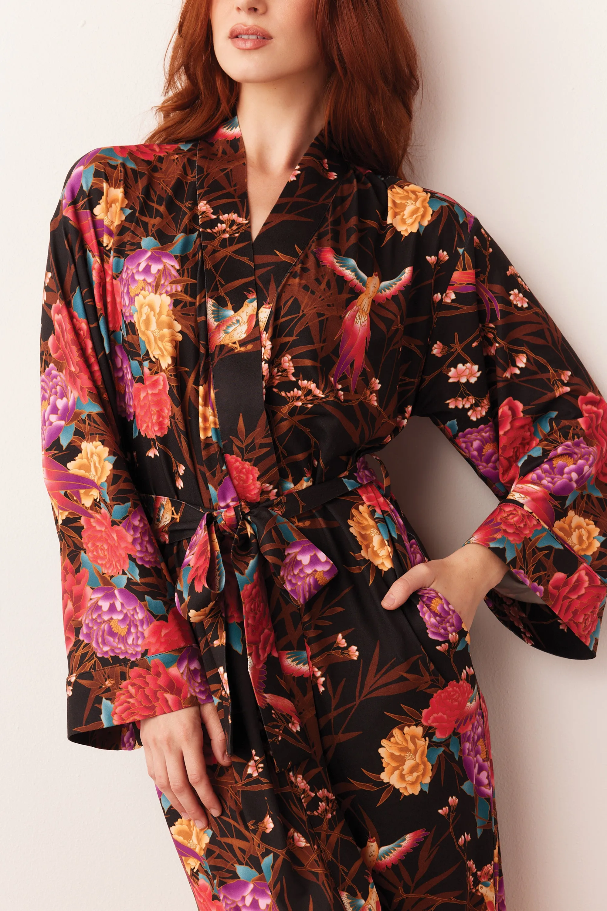 Kaia Kimono Robe | Twilight Garden