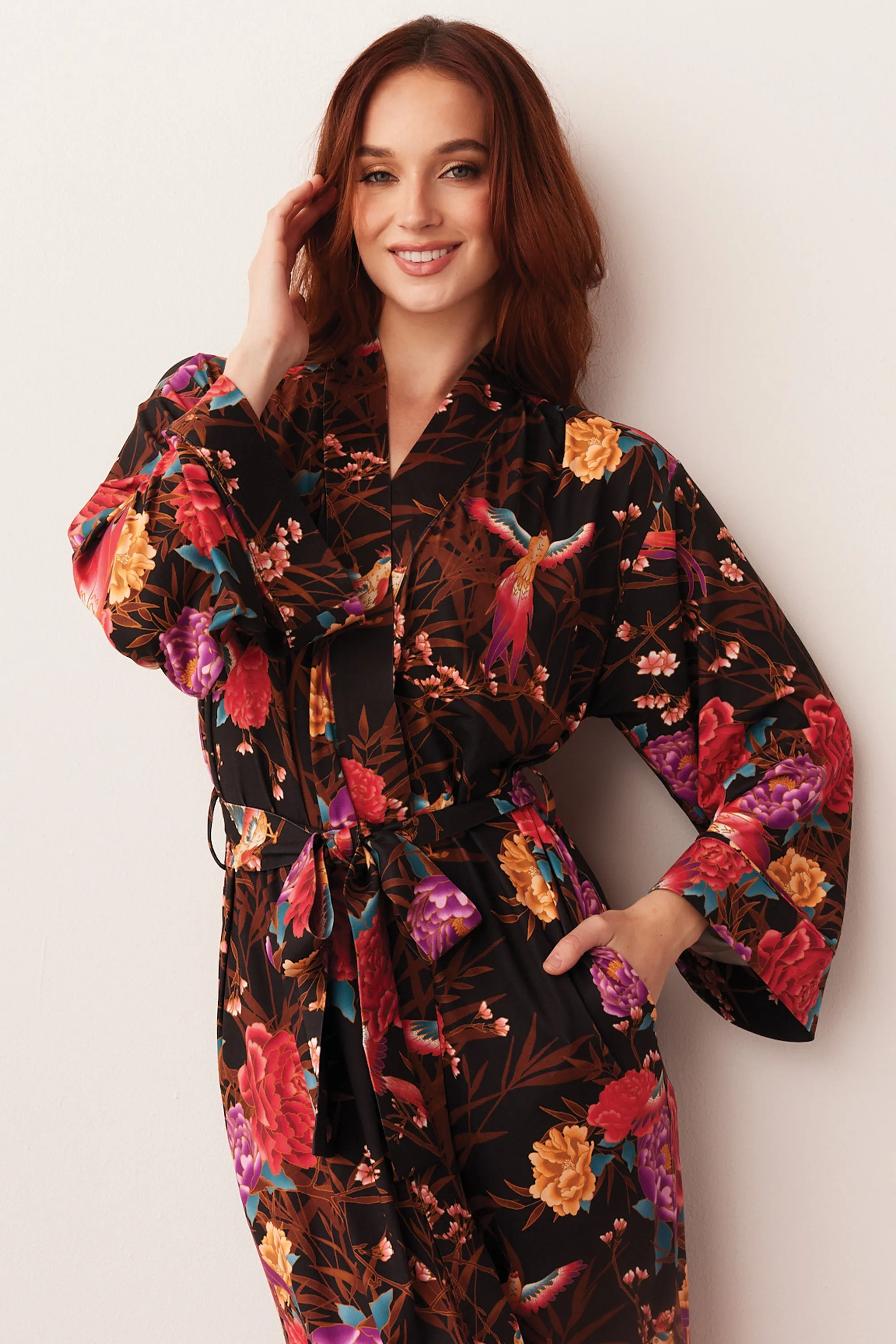 Kaia Kimono Robe | Twilight Garden