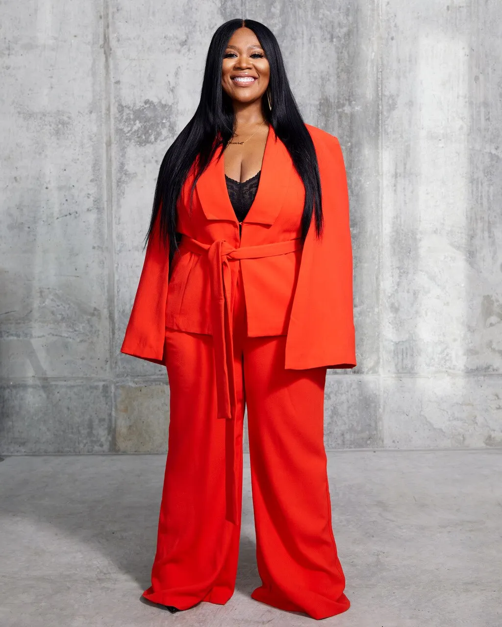 Kayla Curvy Cape Suit Set