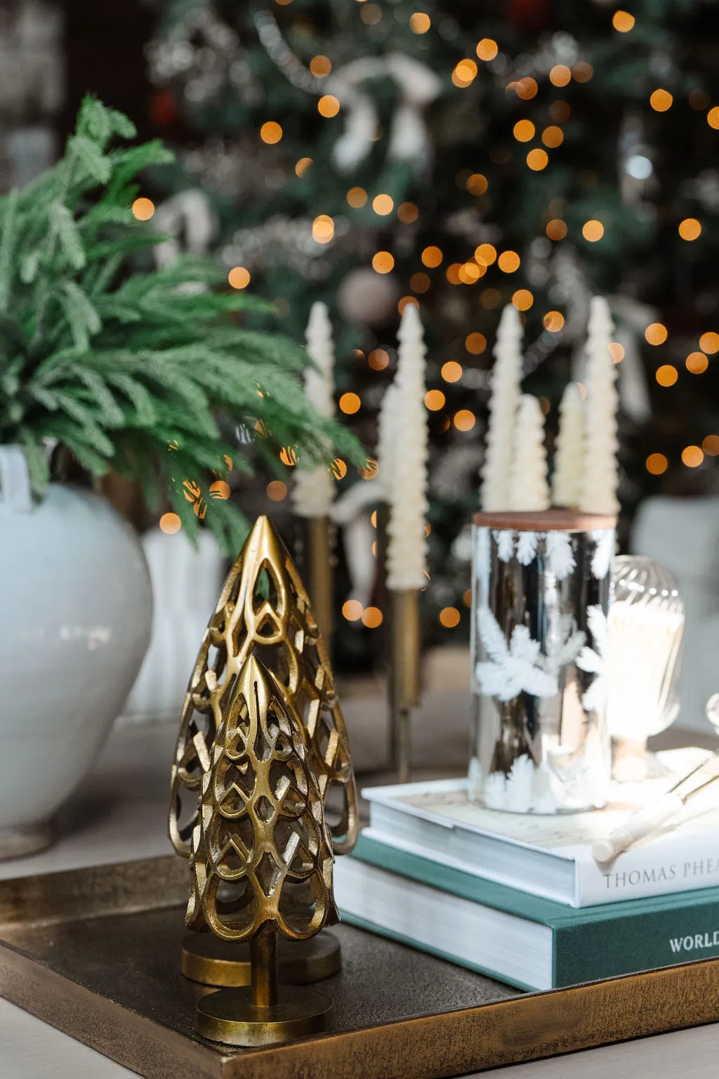 Laced Gold Tree Decor