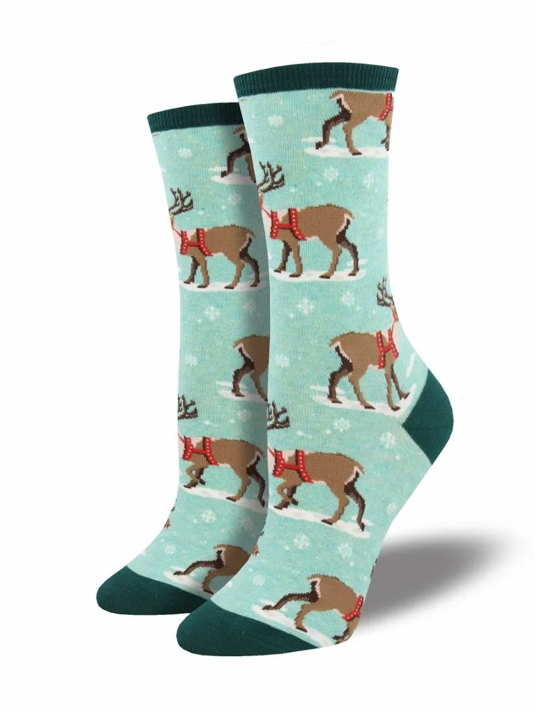 Ladies Winter Reindeer Socks