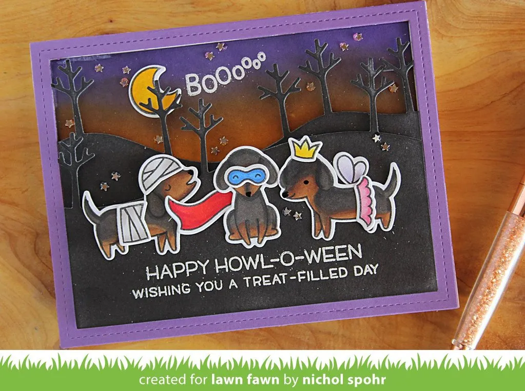 Lawn Fawn - Happy Howloween - clear stamp set