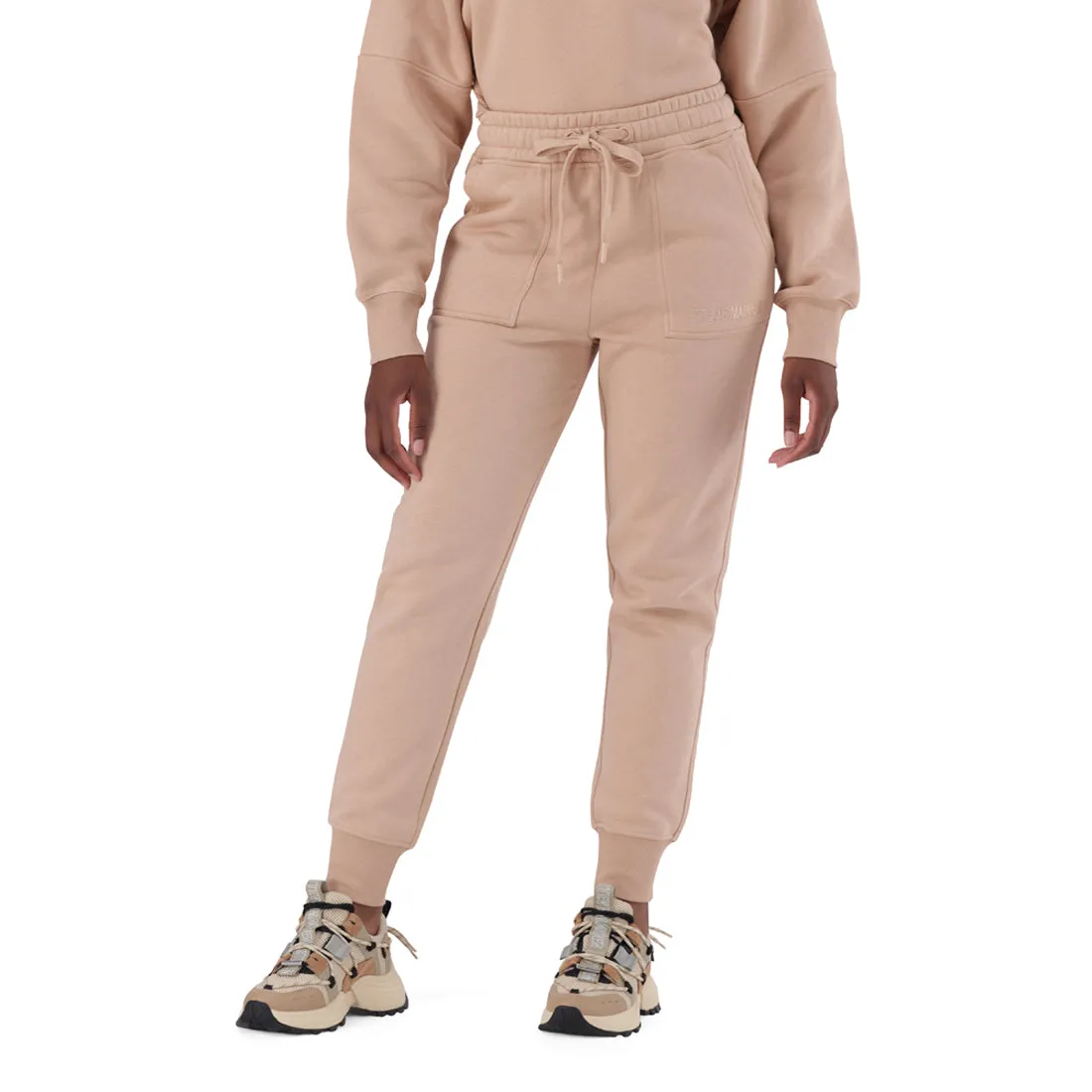 LUCY FAWN FLEECE JOGGER WITH PATCH POCKETS