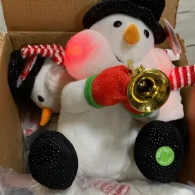 Make The Season Bright Animated Plush Snowman With Trumpet Ages3  Plays Music & Lights Up (24 Pcs Lot)