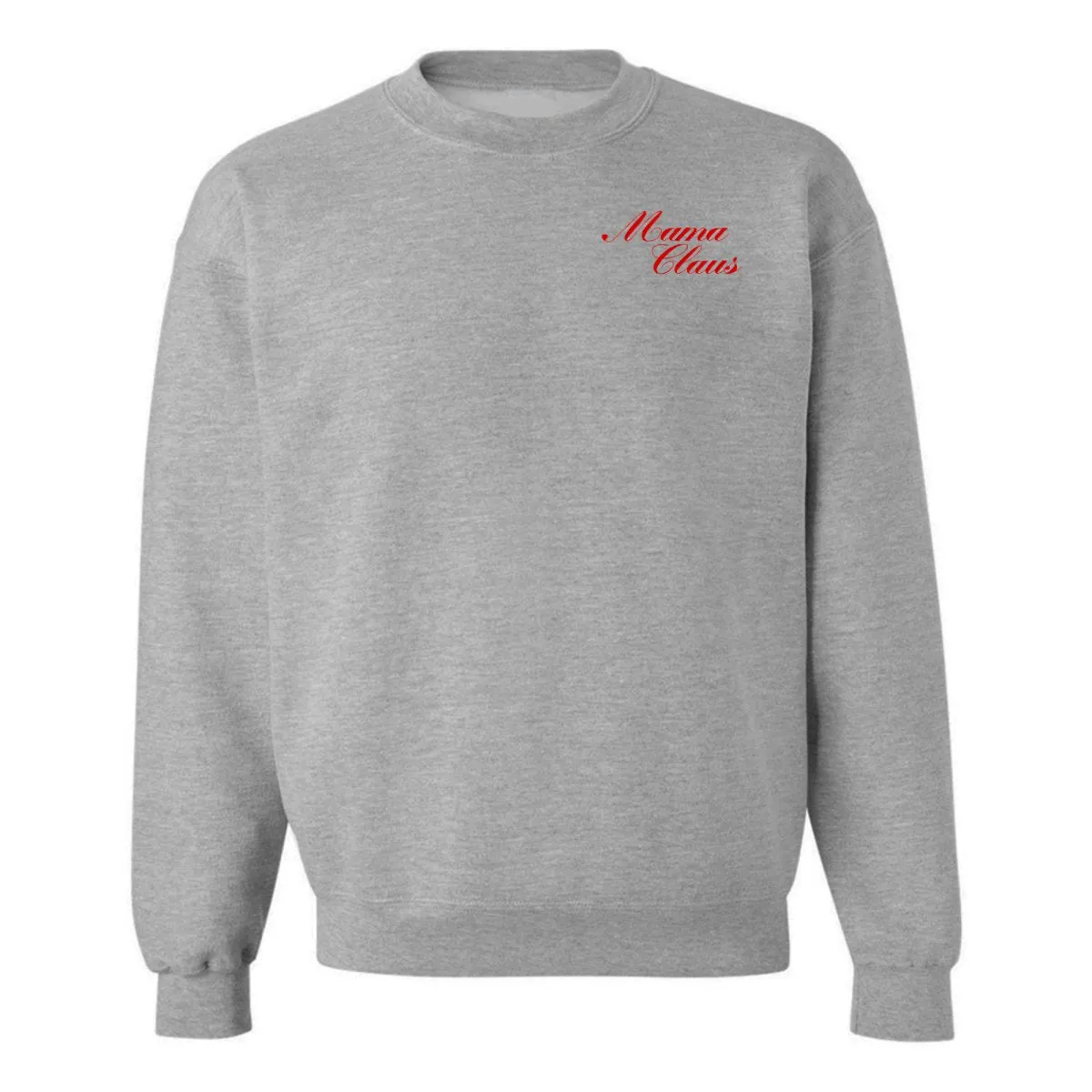 'Mama Claus' Embroidered Crewneck Sweatshirt