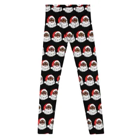 Men's Leggings African American Printed Santa