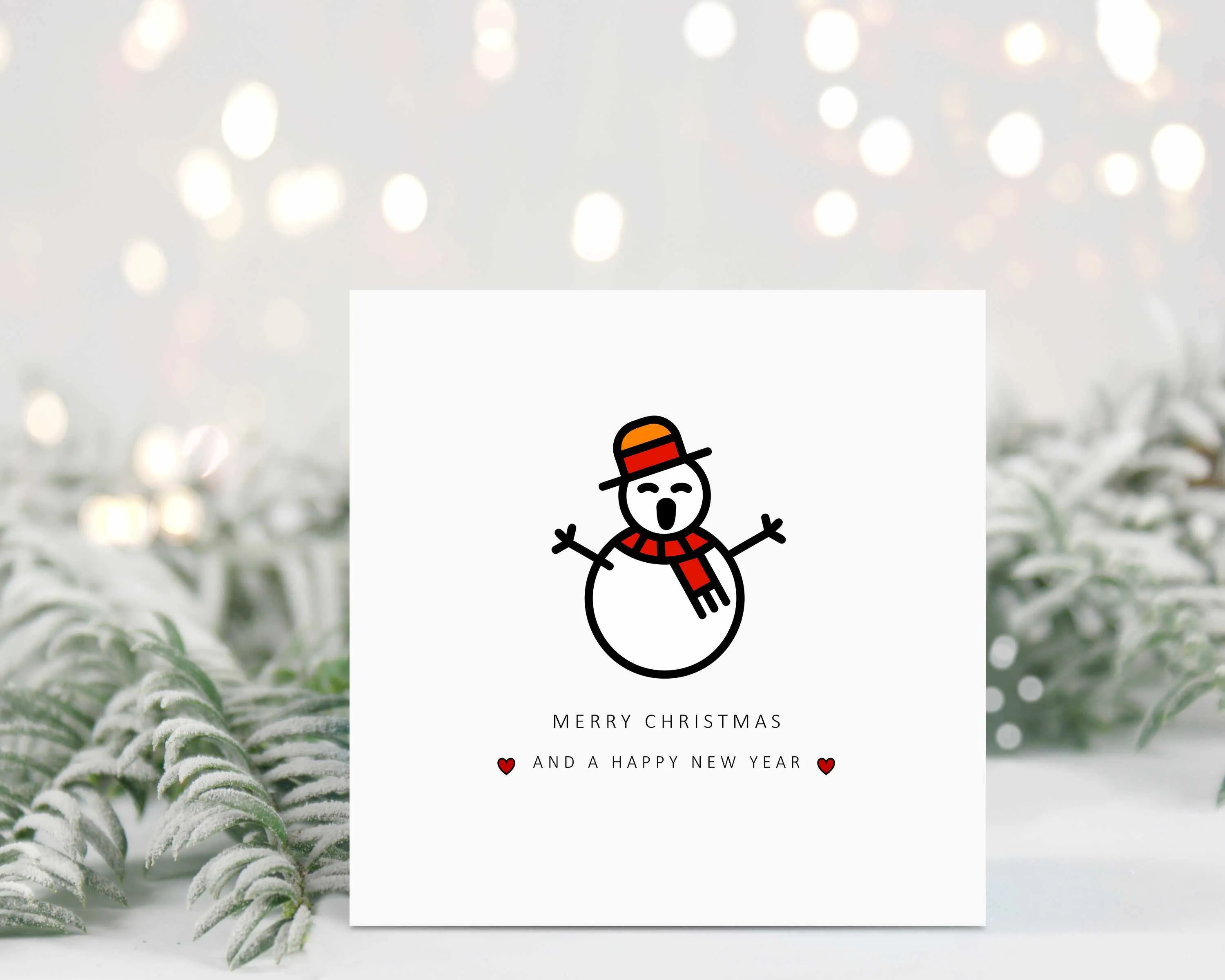 Merry Christmas Card - Set Of 4