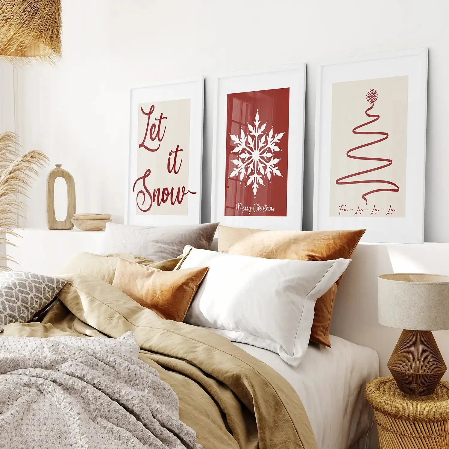 Minimalist Merry Christmas Holiday Decor Poster - Elegant & Simple Seasonal Wall Art