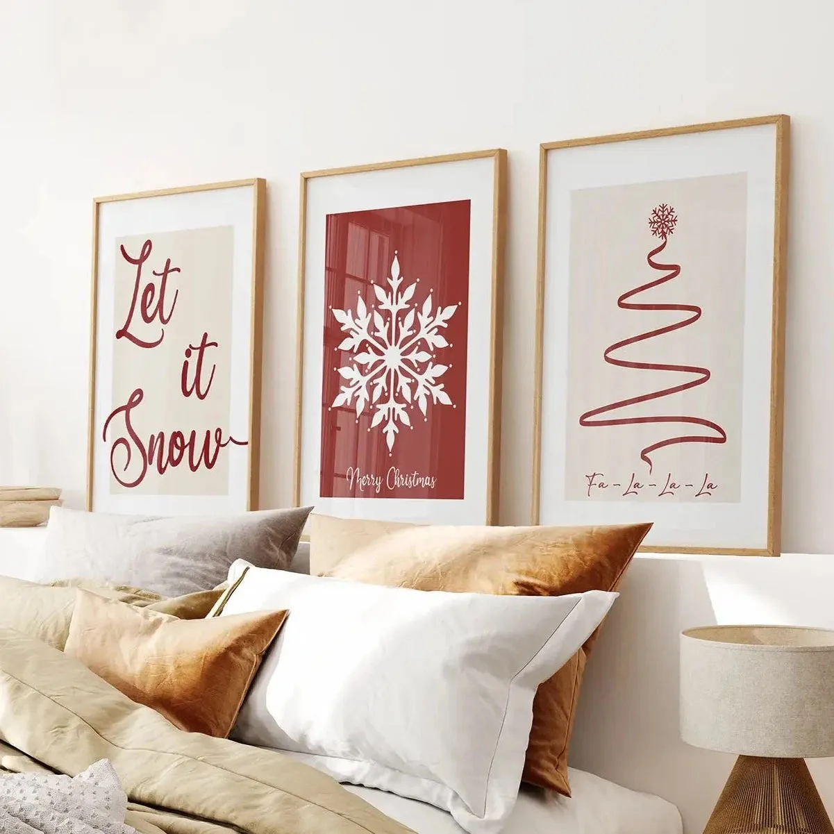 Minimalist Merry Christmas Holiday Decor Poster - Elegant & Simple Seasonal Wall Art