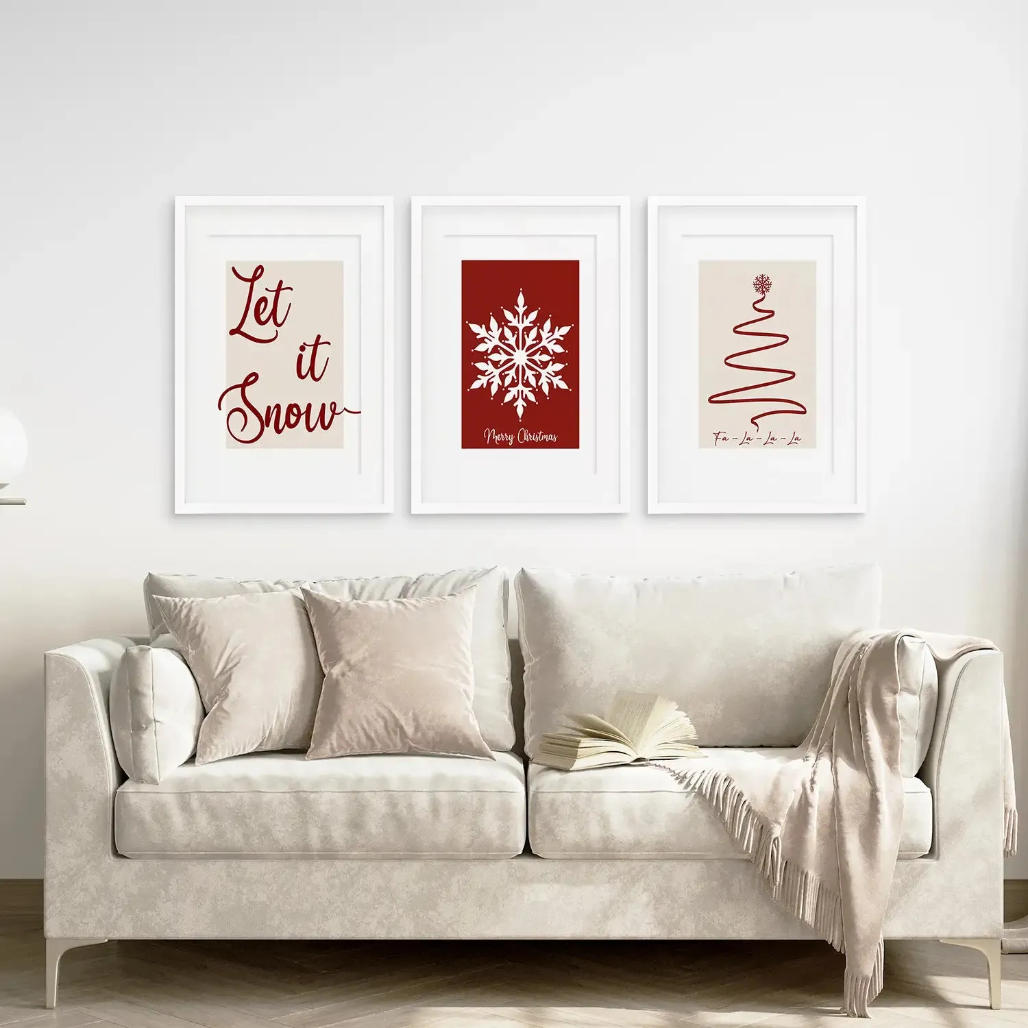 Minimalist Merry Christmas Holiday Decor Poster - Elegant & Simple Seasonal Wall Art