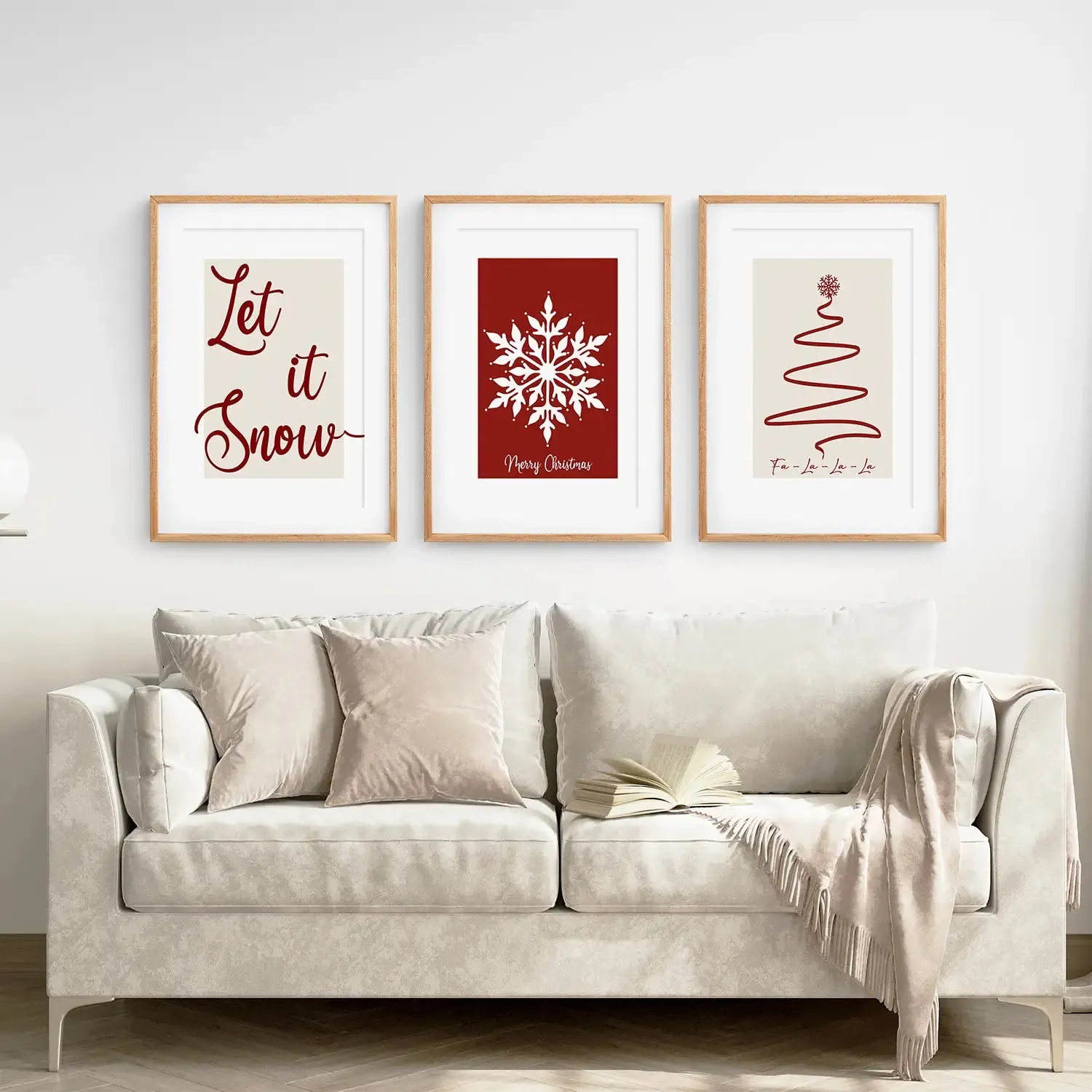 Minimalist Merry Christmas Holiday Decor Poster - Elegant & Simple Seasonal Wall Art