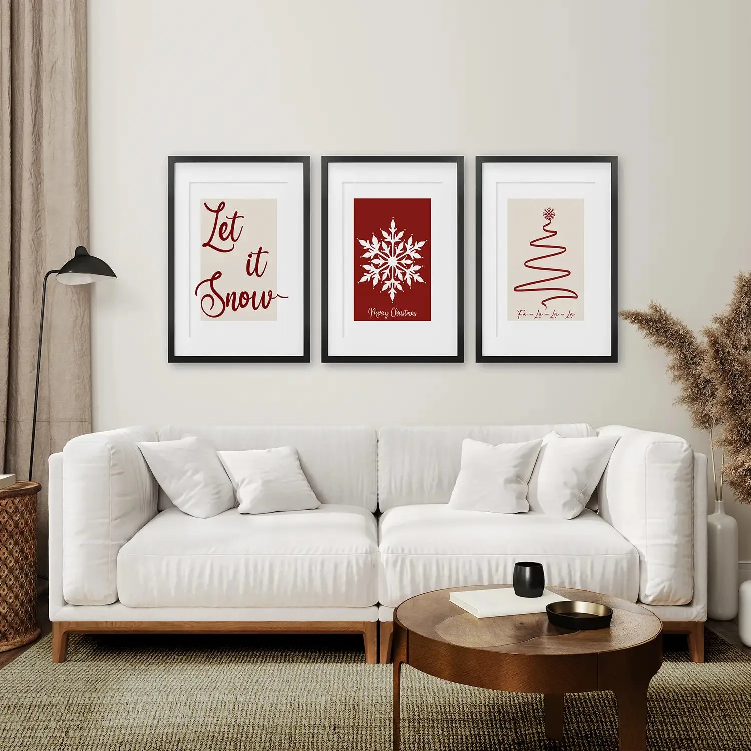 Minimalist Merry Christmas Holiday Decor Poster - Elegant & Simple Seasonal Wall Art