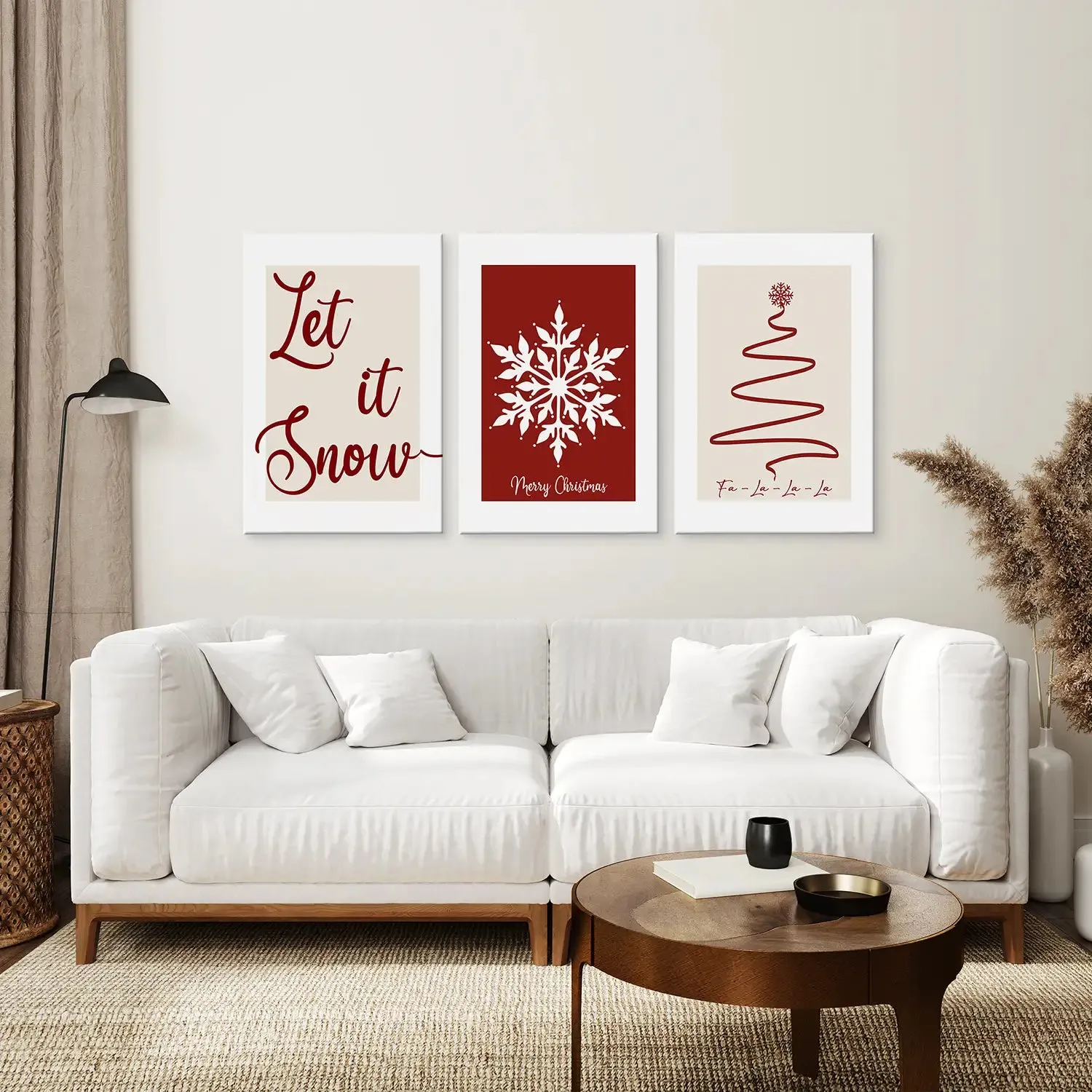 Minimalist Merry Christmas Holiday Decor Poster - Elegant & Simple Seasonal Wall Art